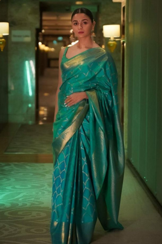 Sky Blue Kanjivaram Saree