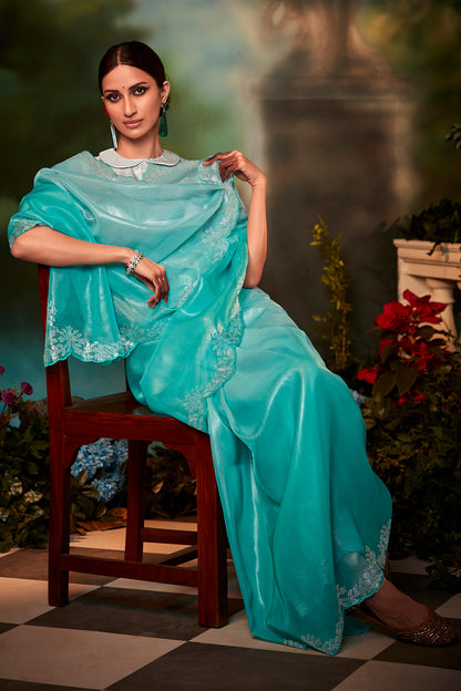 blended silk saree