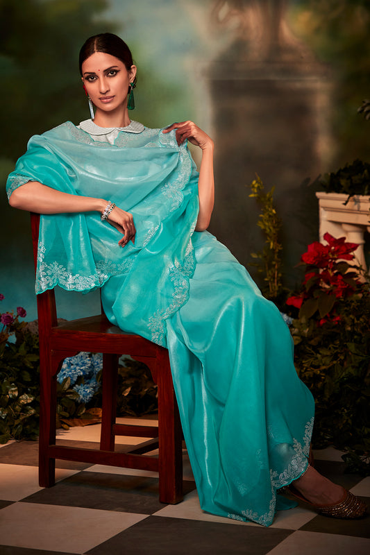 blended silk saree