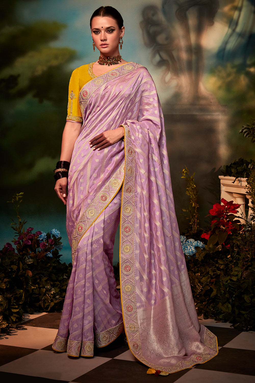 purple saree