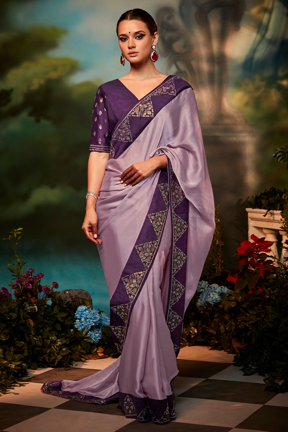 purple saree