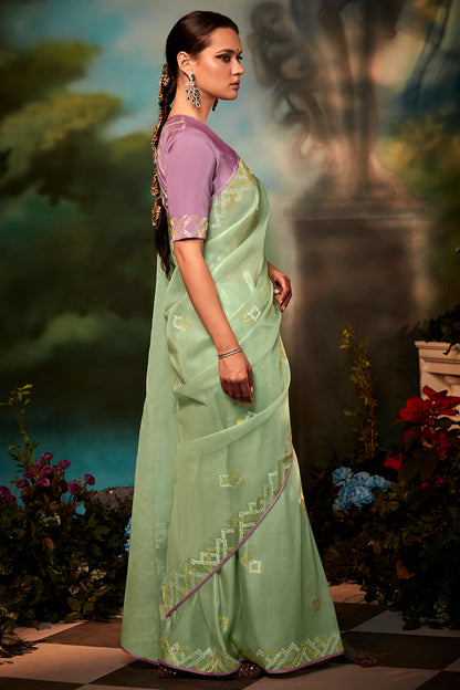 green south silk saree