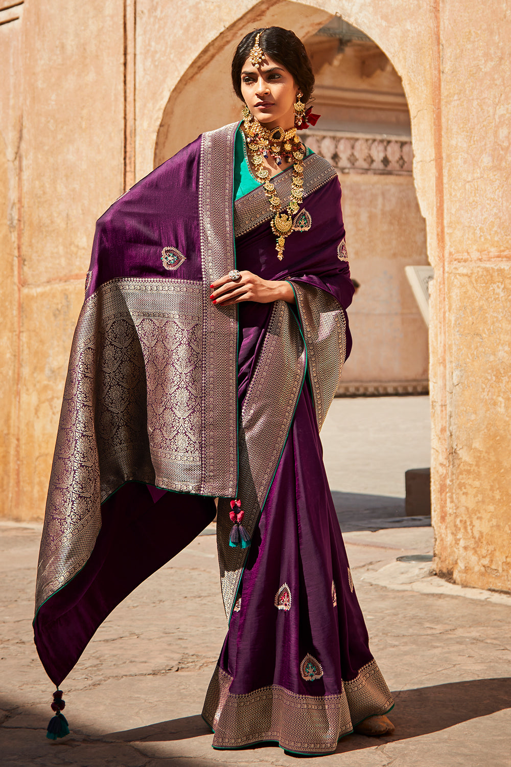 purple saree