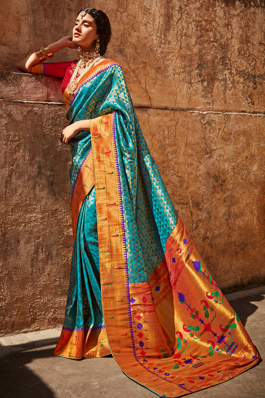 blue saree