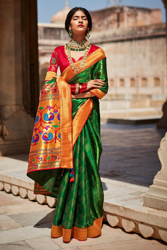 green saree