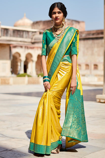 yellow saree