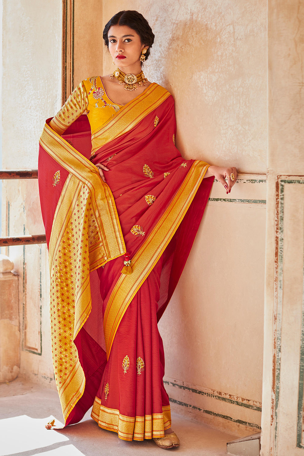 red saree