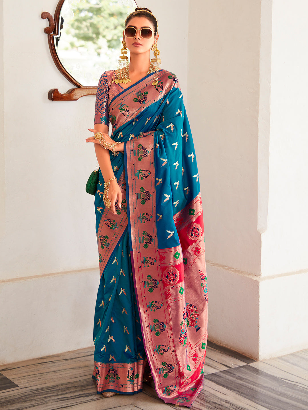 Blue Paithani Saree