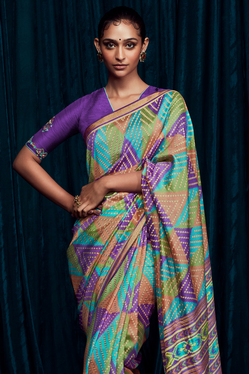 multicolor brasso saree 2