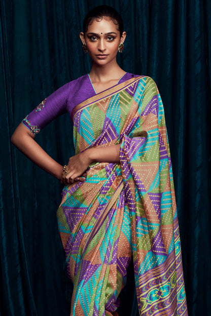 multicolor brasso saree 2