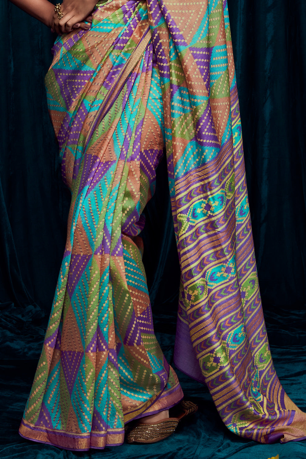 multicolor brasso saree 3