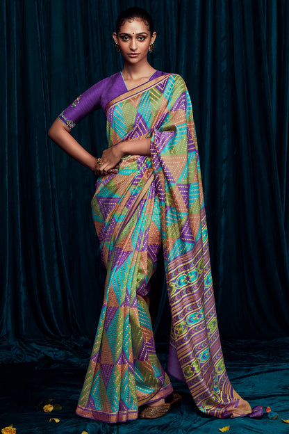 multicolor brasso saree 1