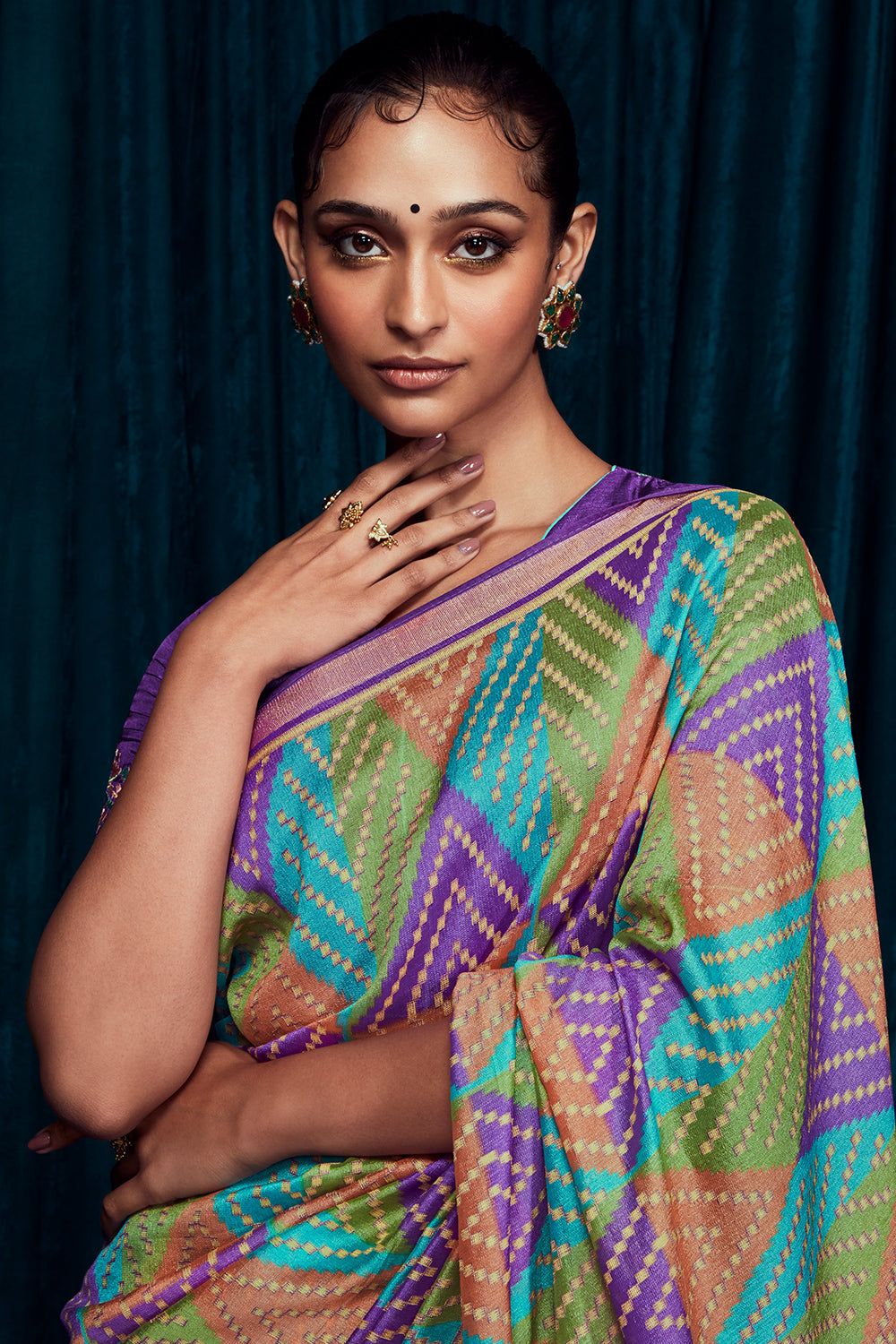 multicolor brasso saree 4