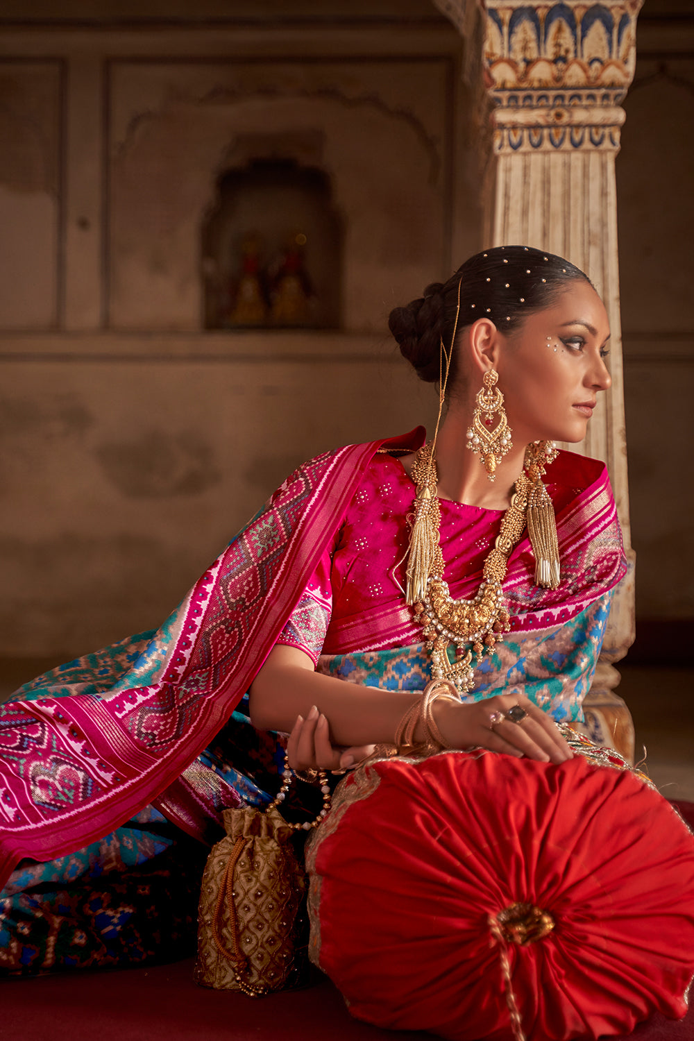 french blue patan patola saree 2