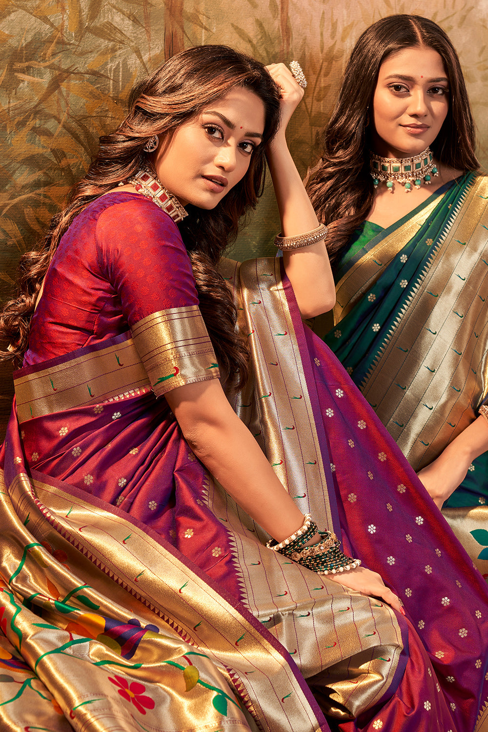 deep maroon paithani saree 5