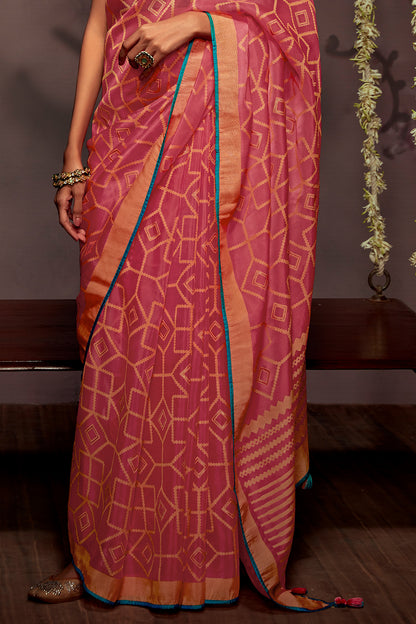 brink pink brasso saree 6