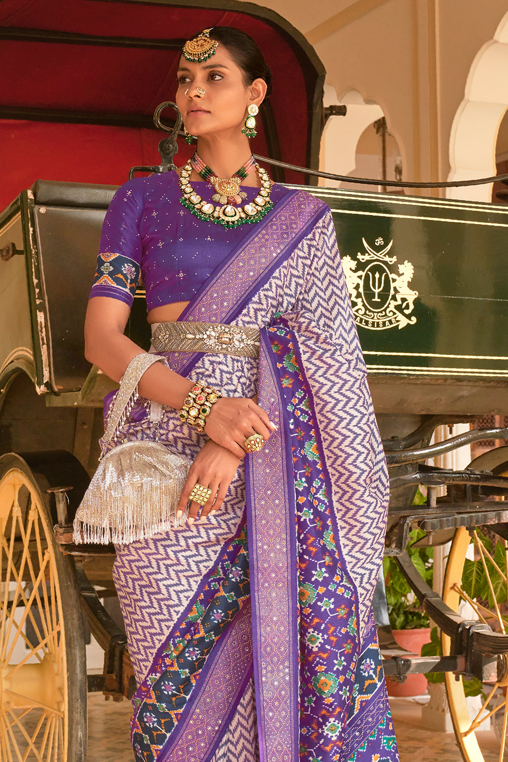 purple patola saree