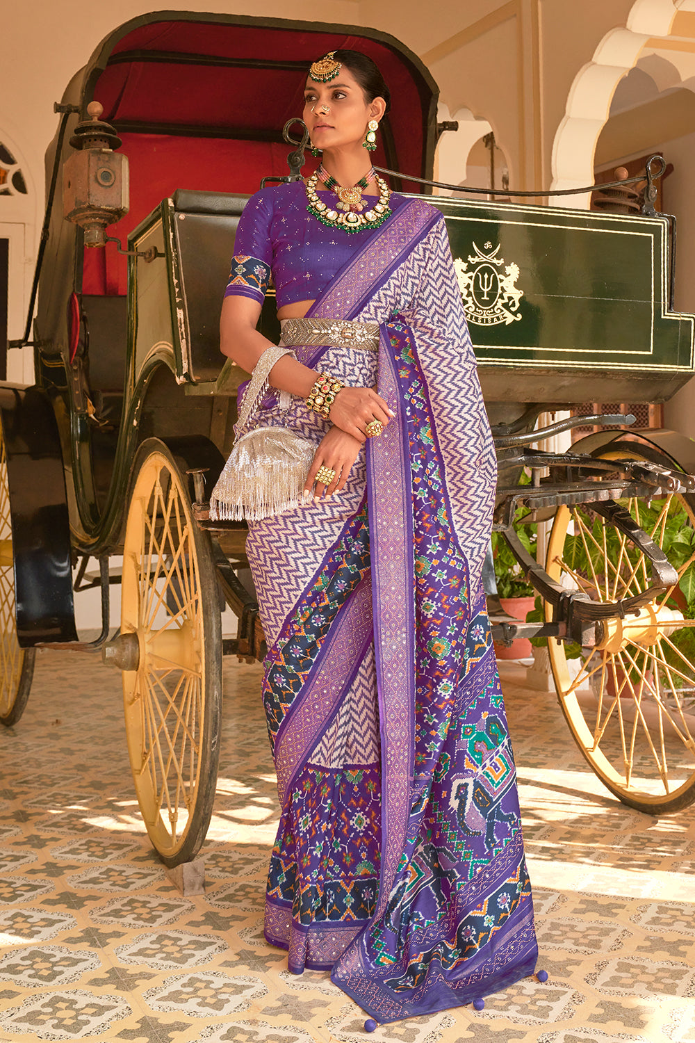 purple saree