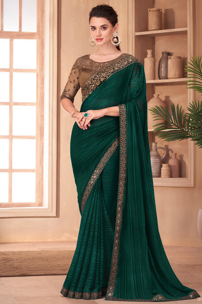 green saree