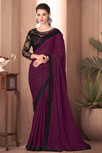 purple saree