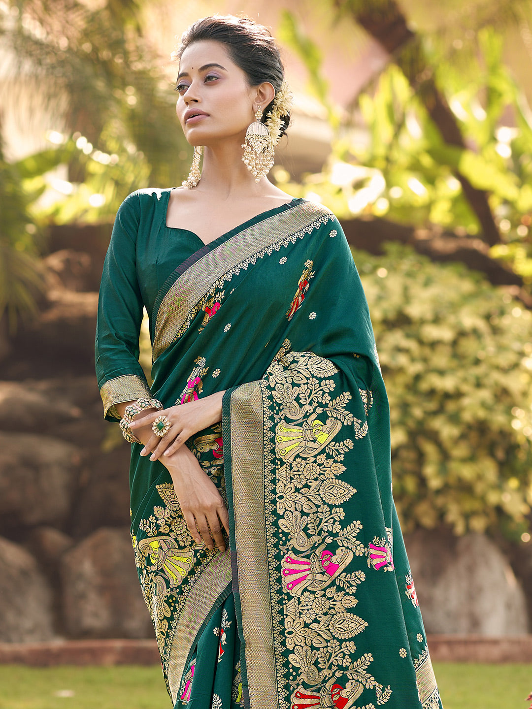 castleton green banarasi saree 1 4