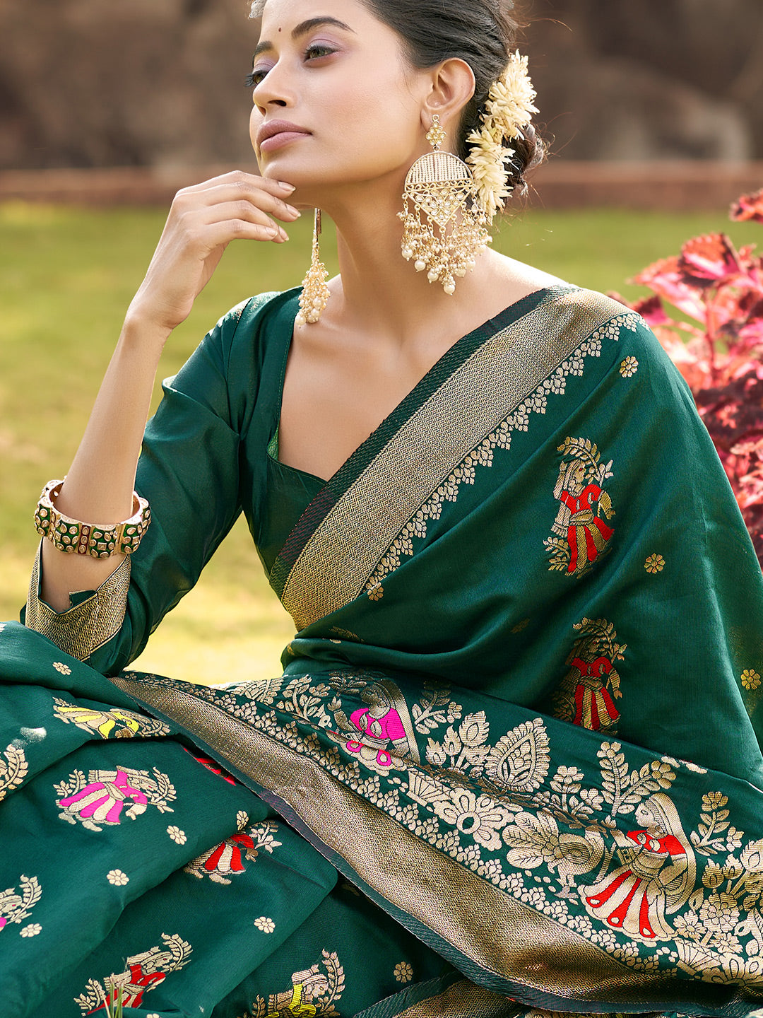 castleton green banarasi saree 1 1