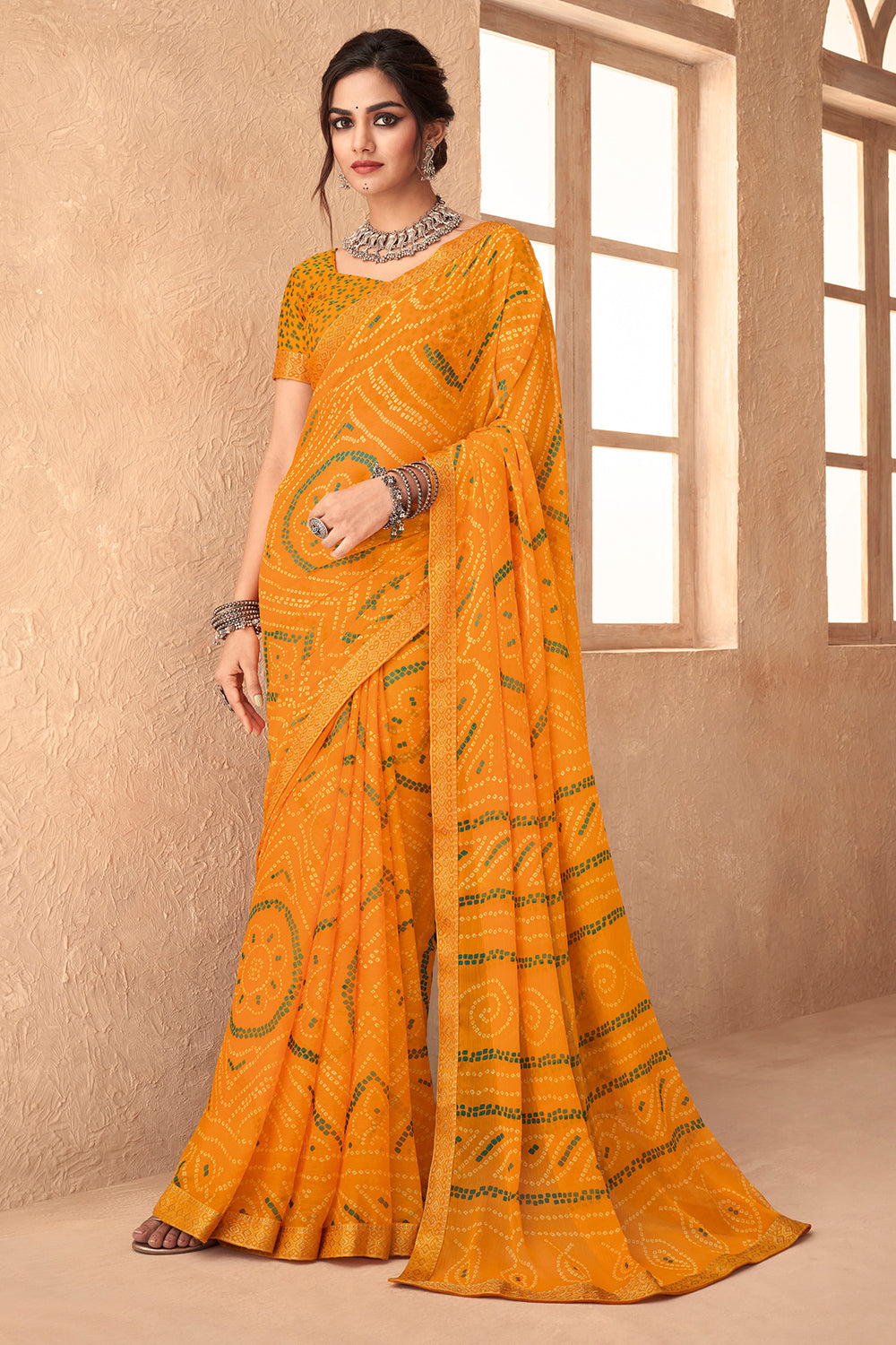 Yellow Woven Banarasi Tissue Silk Saree - Urban Womania