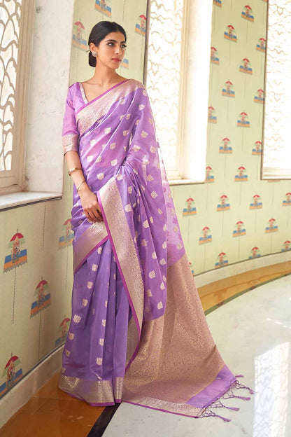 munsell purple cotton linen saree 3