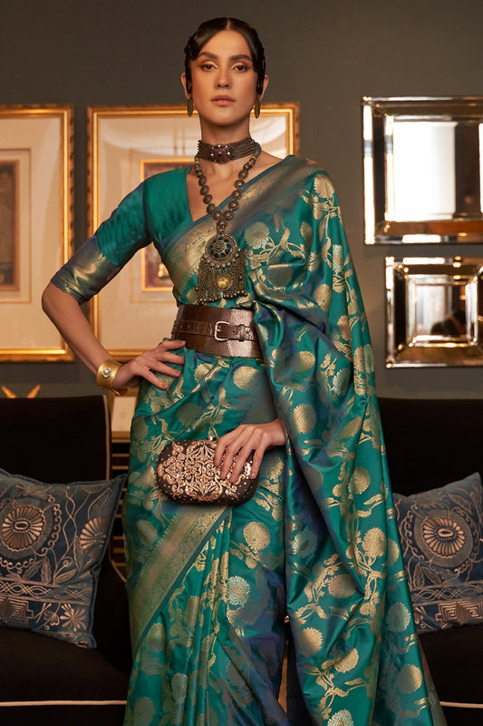 sacramento green kanjivaram saree 2 1