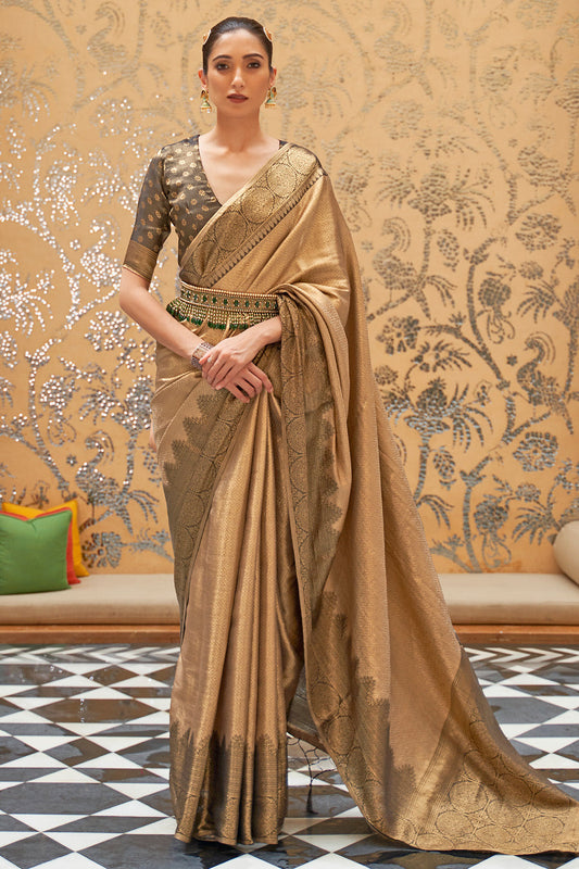 cider brown kanjivaram saree 3