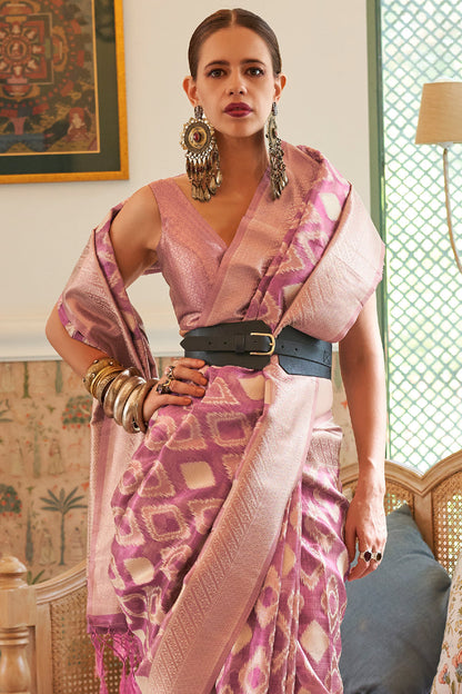 opera mauve purple tissue saree 1