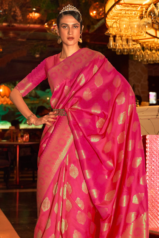 fandango pink kanjivaram saree 1