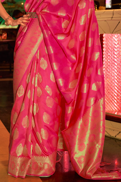 fandango pink kanjivaram saree 2