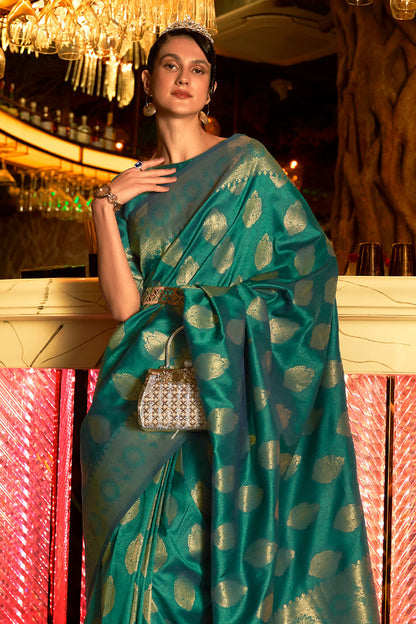 jade green kanjivaram saree 1