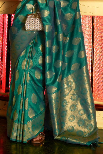 jade green kanjivaram saree 2