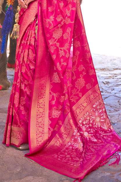 deep pink kanjivaram saree 2