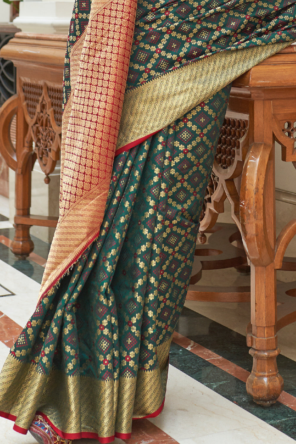 sacramento green patola saree 2