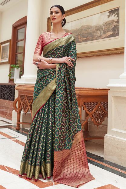 sacramento green patola saree 4