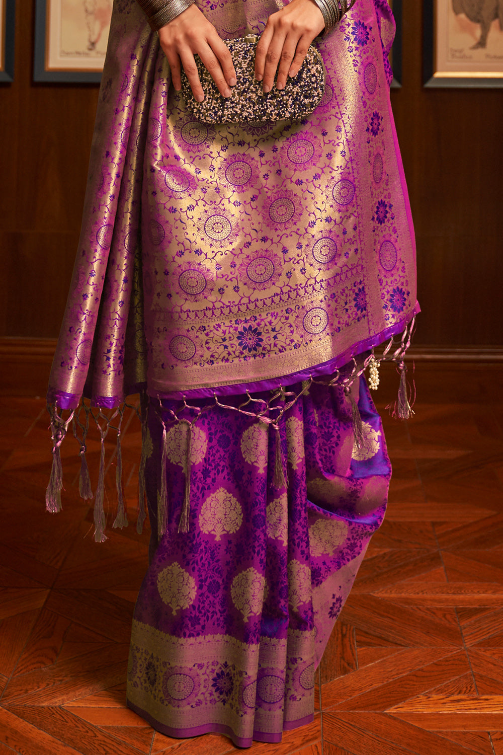 violet kanjivaram saree 2