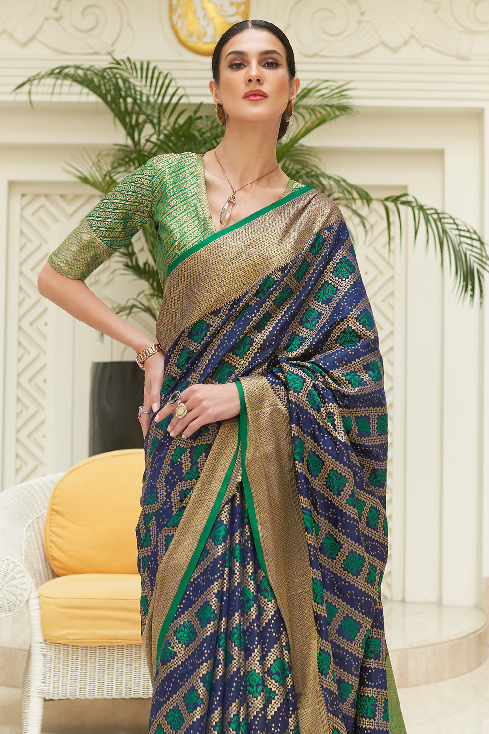 space blue patola saree 2 2