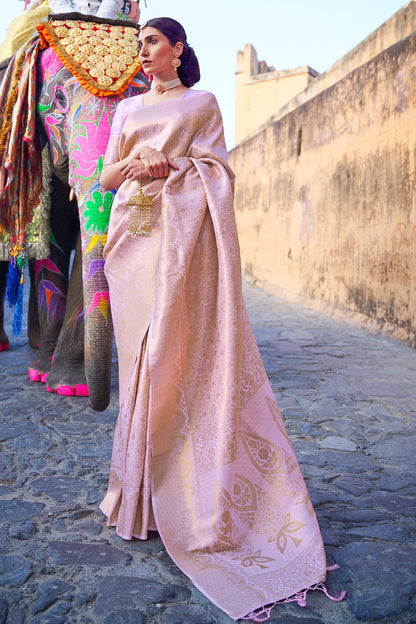 mauvelous pink kanjivaram saree 3