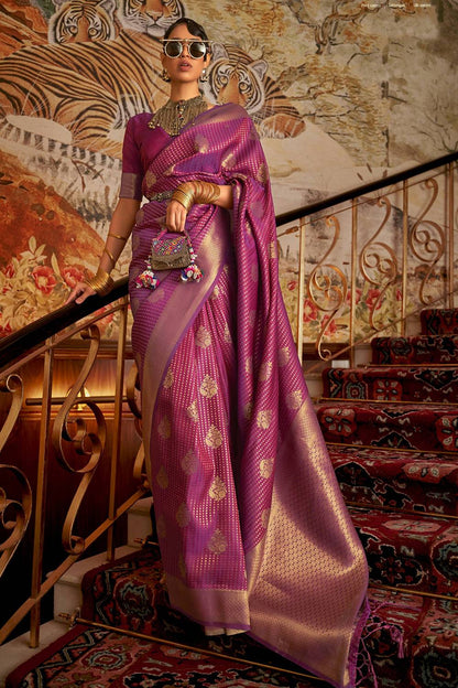 eminence purple kanjivaram saree 3