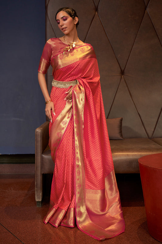 apple red kanjivaram saree 3